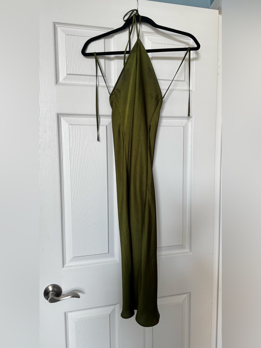 Wilfred Olive Green Midi Slip Dress